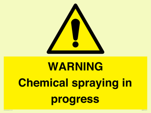 WARNING Chemical spraying in progress